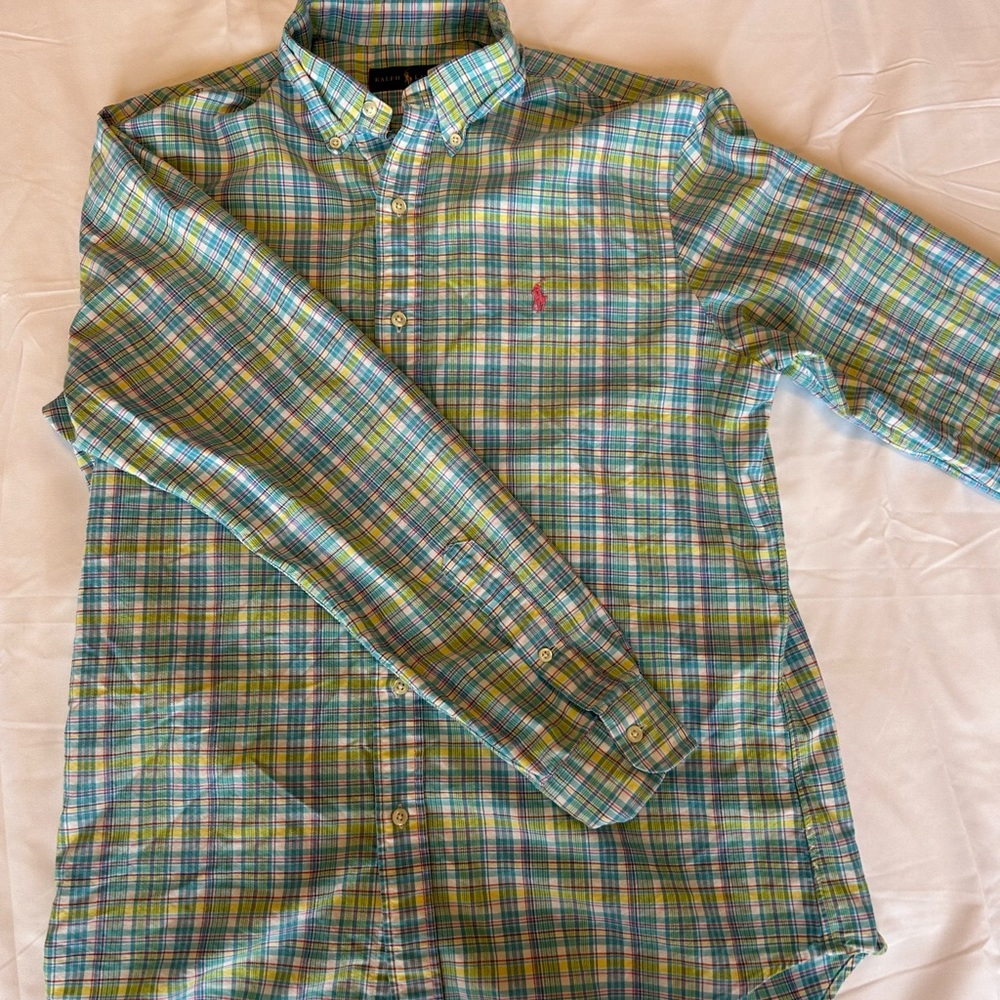 Ralph Lauren Green and Blue Casual Shirt